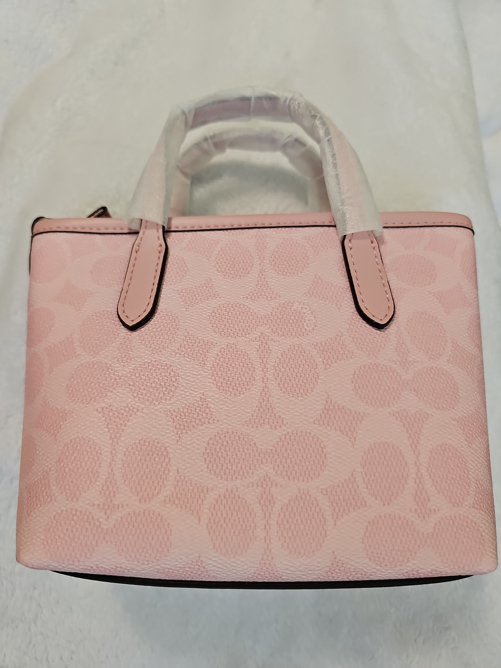NWT Coach CW032 City Mini Tote Crossbody Blush Pink Signature Canvas - Picture 12 of 12